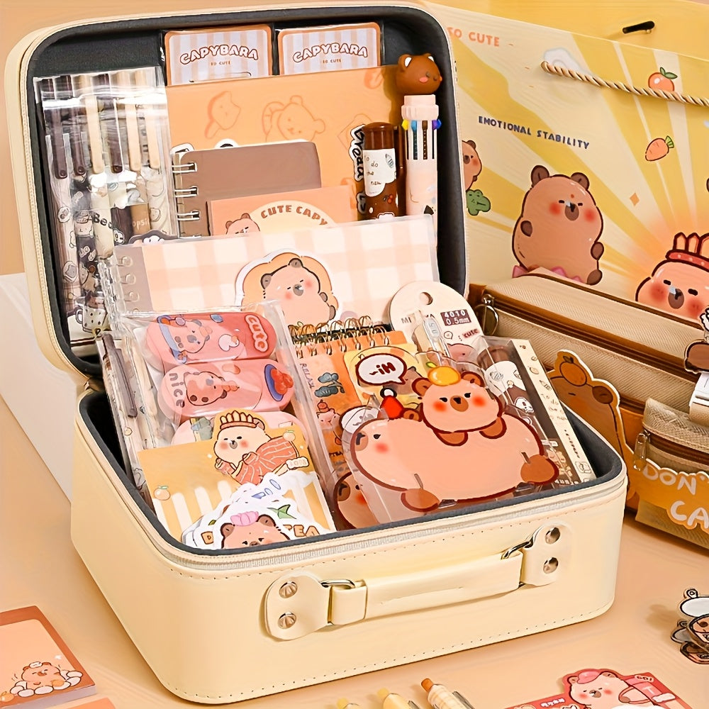Capybara kawaii Set