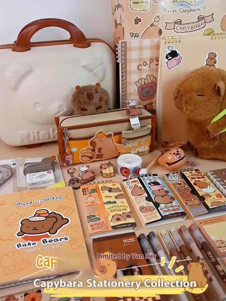 Capybara kawaii Set
