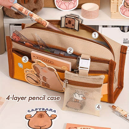 Capybara kawaii Set