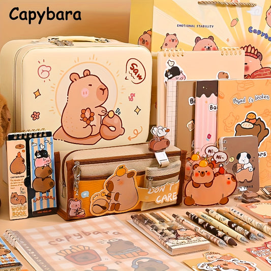 Capybara kawaii Set